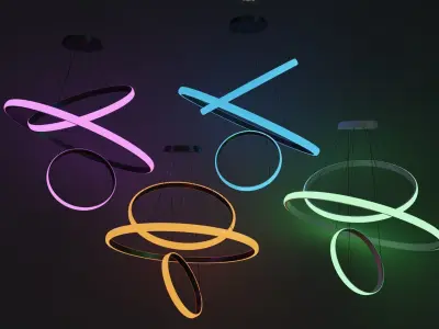 Awesome Rgb Led Ceiling Lamps Ceiling Lamp Pack Free low-poly 3D model