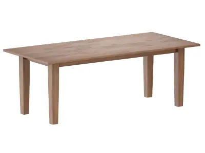 Basque Grey Wash Dining Tables Crate and Barrel 3D model