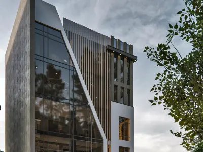 Modern Commercial Office Building 3D model