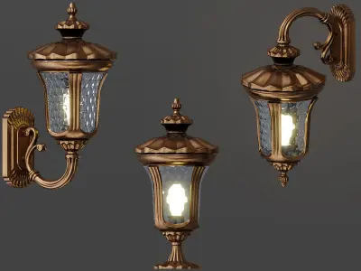 Street Lamps Low-poly 3D model