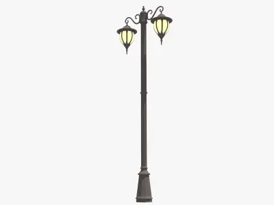 Street Lamp Low-poly 3D model 38
