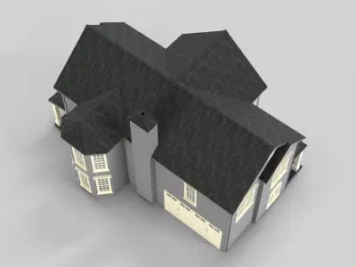 British House Design 19T2 Low-poly 3D model