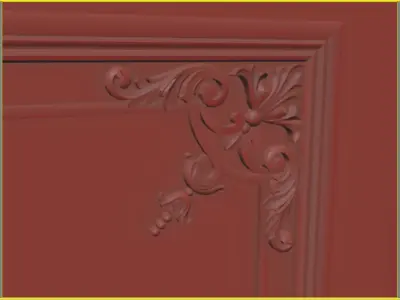 Wall Molding 20 Boiserie Classic Panels Low-poly 3D model