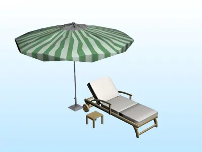 OUTDOOR FURNITURE 39 Low-poly 3D model