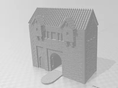 Medieval Gate for wargaming 3D print model