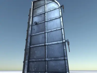 Basement Door Low-poly 3D model