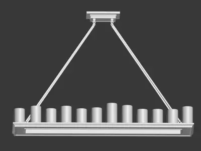 PILLAR CANDLE RECTANGULAR CHANDELIER  3D model