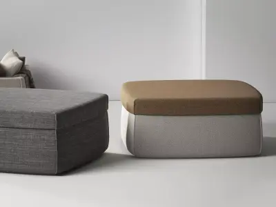 Secret two ottomans 3D model