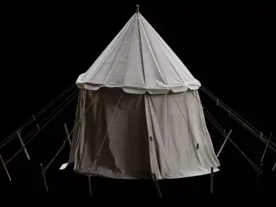Medieval Tent 05 Low-poly 3D model