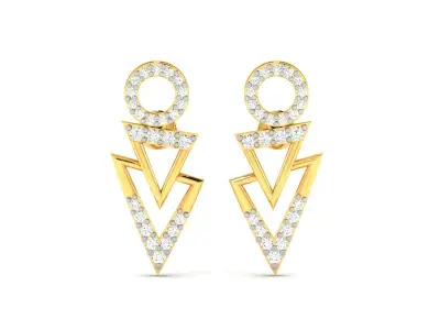Women Round Earrings 3dm stl render detail  3D print model