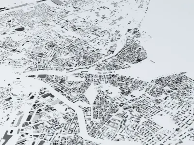 Geneva Streets and Buildings 3D model