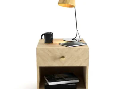 Bedside and table lamp 3D model