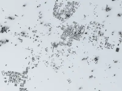 Tainan City Streets and Buildings 3D model