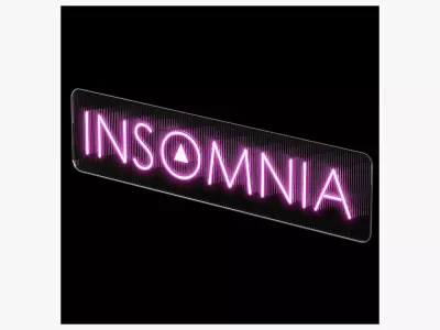 Insomnia Neon Sign 3D model