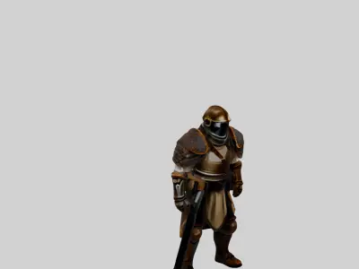 Futuristic Soldier Low-poly 3D model purchase