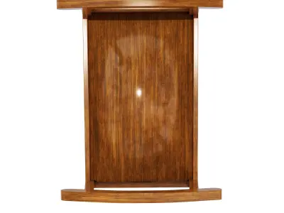 Wooden Baby Cot 3D model