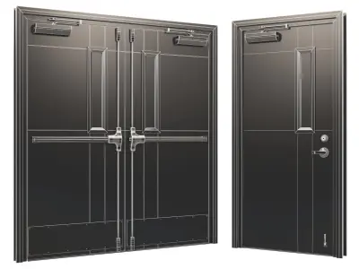 Industrial Doors 2 3D model