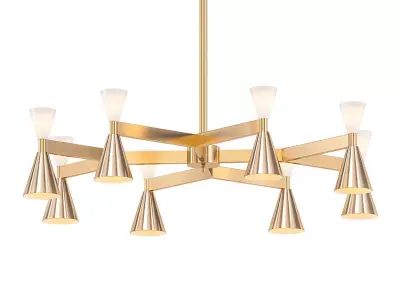POULINA modern chandelier in brass 3D model