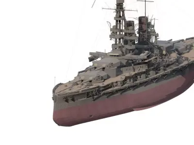 IMPERIAL GERMAN NAVY WW1 BATTLESHIP 3D model