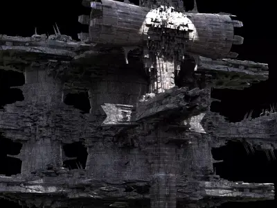 Monolith Station Alien Ring Kit bash 7  3D model