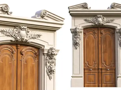 Front Entrance Home Classic Design 4 3D model