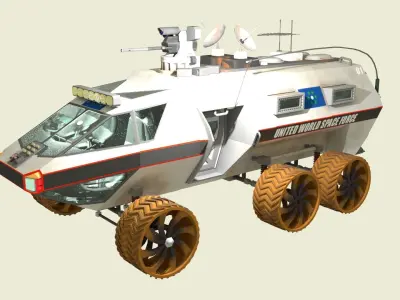 Mars Transportation Vehicle - Sci-Fi Armored Space Vehicle 3D model