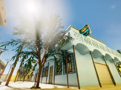 Indian Street - modular city  Low-poly 3D model