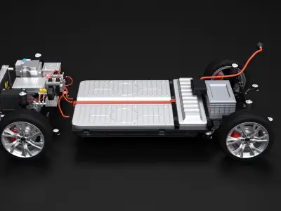  Generic Electric Car FWD Chassis 