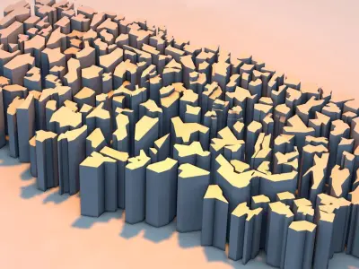 futuristic architecture set - 27 3D model