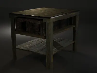 Realistic Table Game-Ready Low-poly 3D model Low-poly 3D model