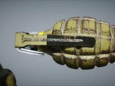 Hand Grenade Low-poly 3D model