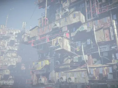 cyberpunk - Fog City HDRP Low-poly 3D model