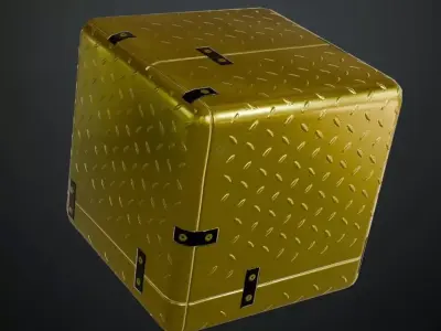 Golden Full Metal Plate PBR Seamless Texture