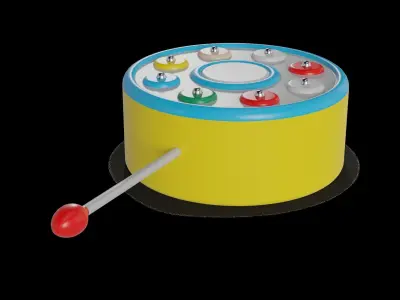 Other toys Baby Drum Low-poly 3D model
