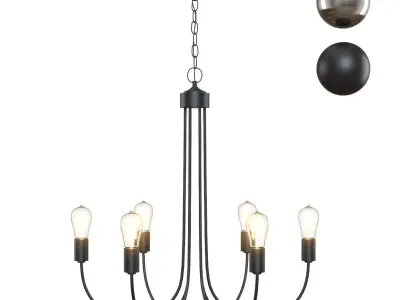 Oakton Chandelier - Crate and Barrel  3D model