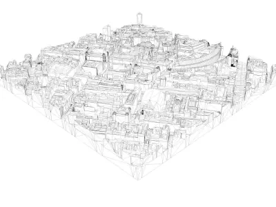 London city tile Level 2 block TQ2980 North West 3D model