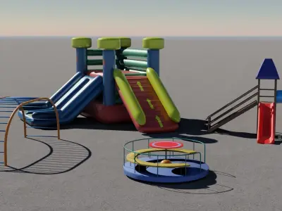 4 Rides 3D models 3D Model Pack