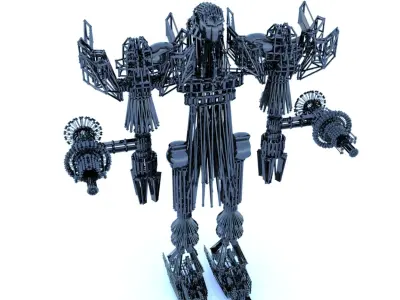 Robot Cyborg Game Character Sci Fi 3D model