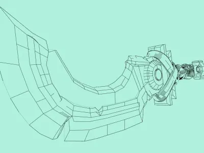 Sci-Fi Khopesh Egypt Sward Low-poly 3D model