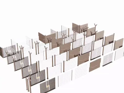 Sci-fi fences series 3D model