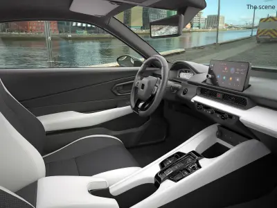 Modern Sports Car Coupe 2026 White Rigged 