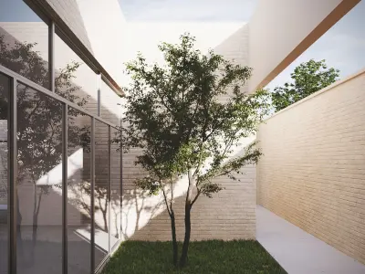 Residential Building Exterior Scene 002 3D model