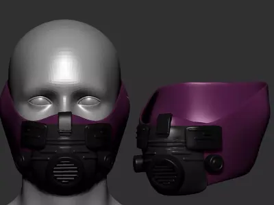 helmet high poly sculpt 3d printable  3D model 81