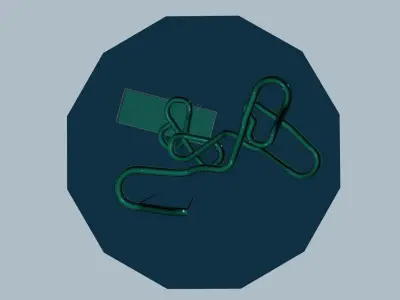 Water slide Low-poly 3D model