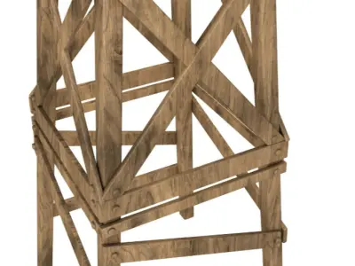 Old Farm Windmill 3D model
