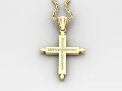 Cross Light Gold 4CP024 3DM STL 3D model