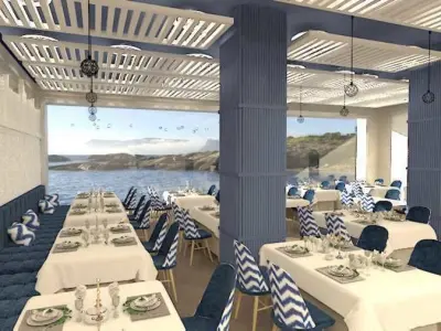 modern Greek restaurant  design  3D print model