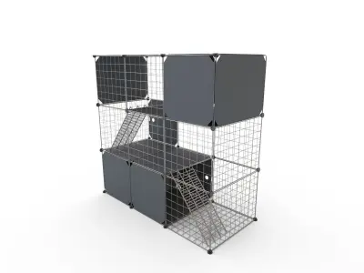 YITAHOME Large Cat Cage with Storage 3D model