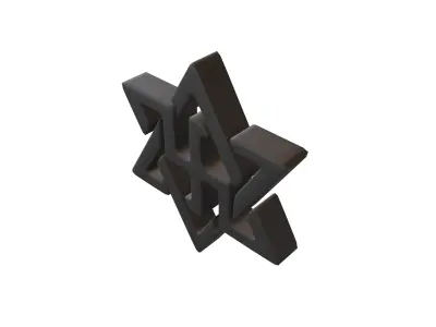 Raelism Symbol v1 002 Low-poly 3D model