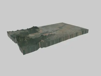 Coimbatore City Low-poly 3D model